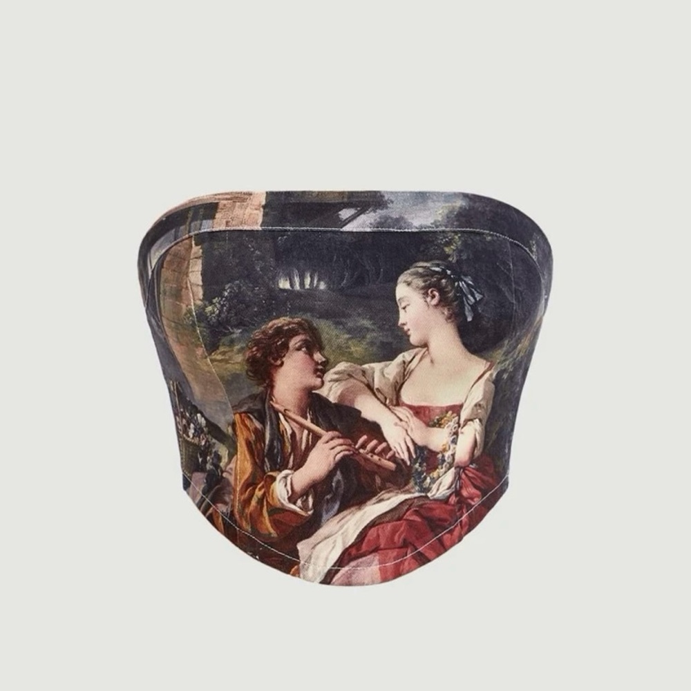 Jean design two peice. Tube top and matching pants